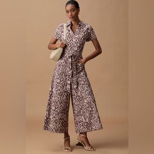 NWOT The Colette Wrap Jumpsuit by Maeve: Linen Edition